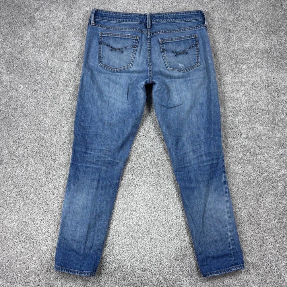 Gap 1969 Always Skinny Jeans Womens 29(Measure‎ 30) Blue Low Rise Studded